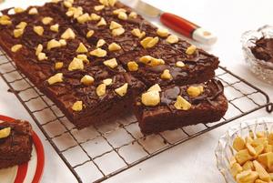 Bonne Bouche Vegan & Gluten Free Cinder Toffee Brownie Traybake