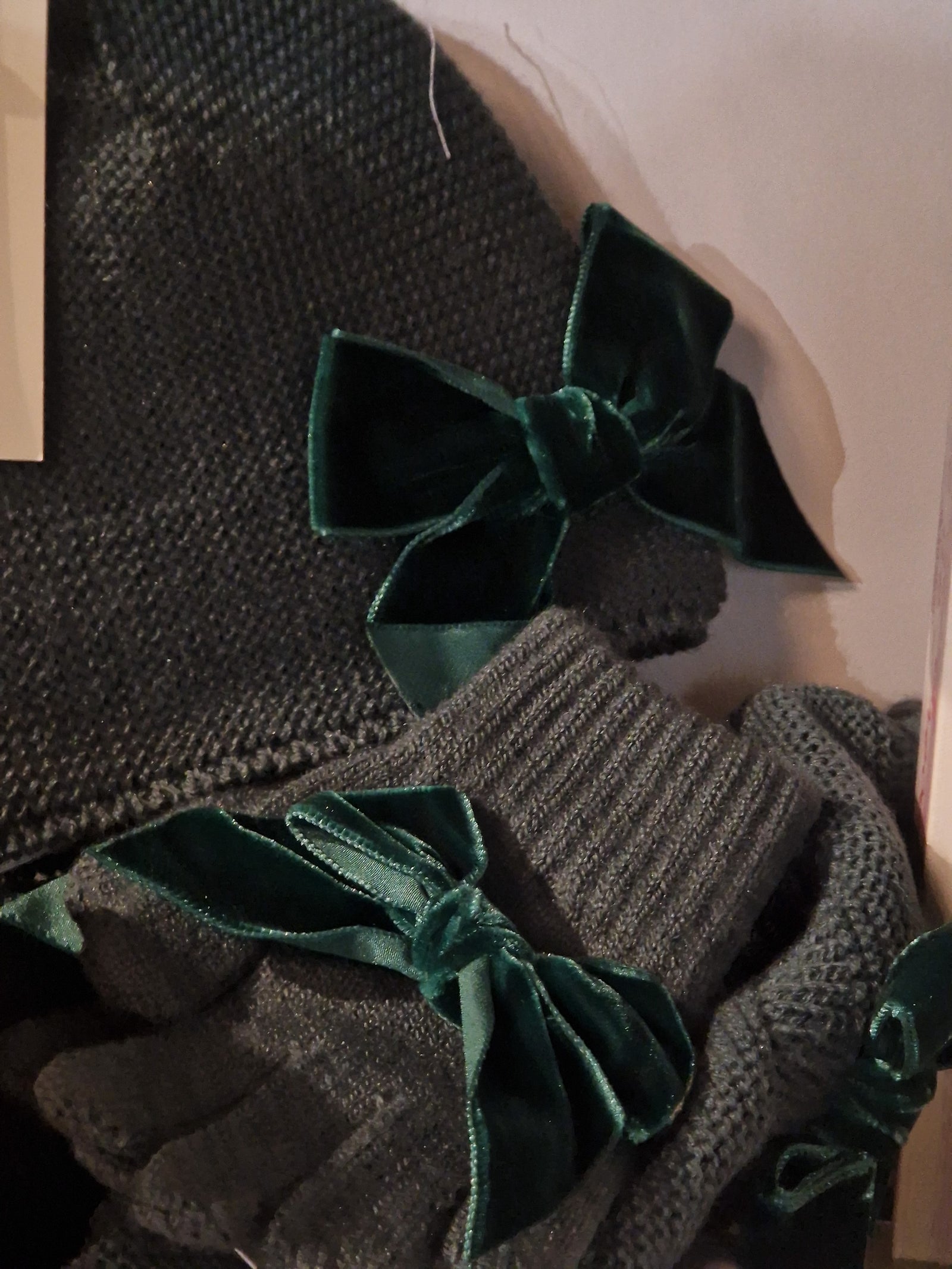 Snood Scarf Velvet Bow 11.9