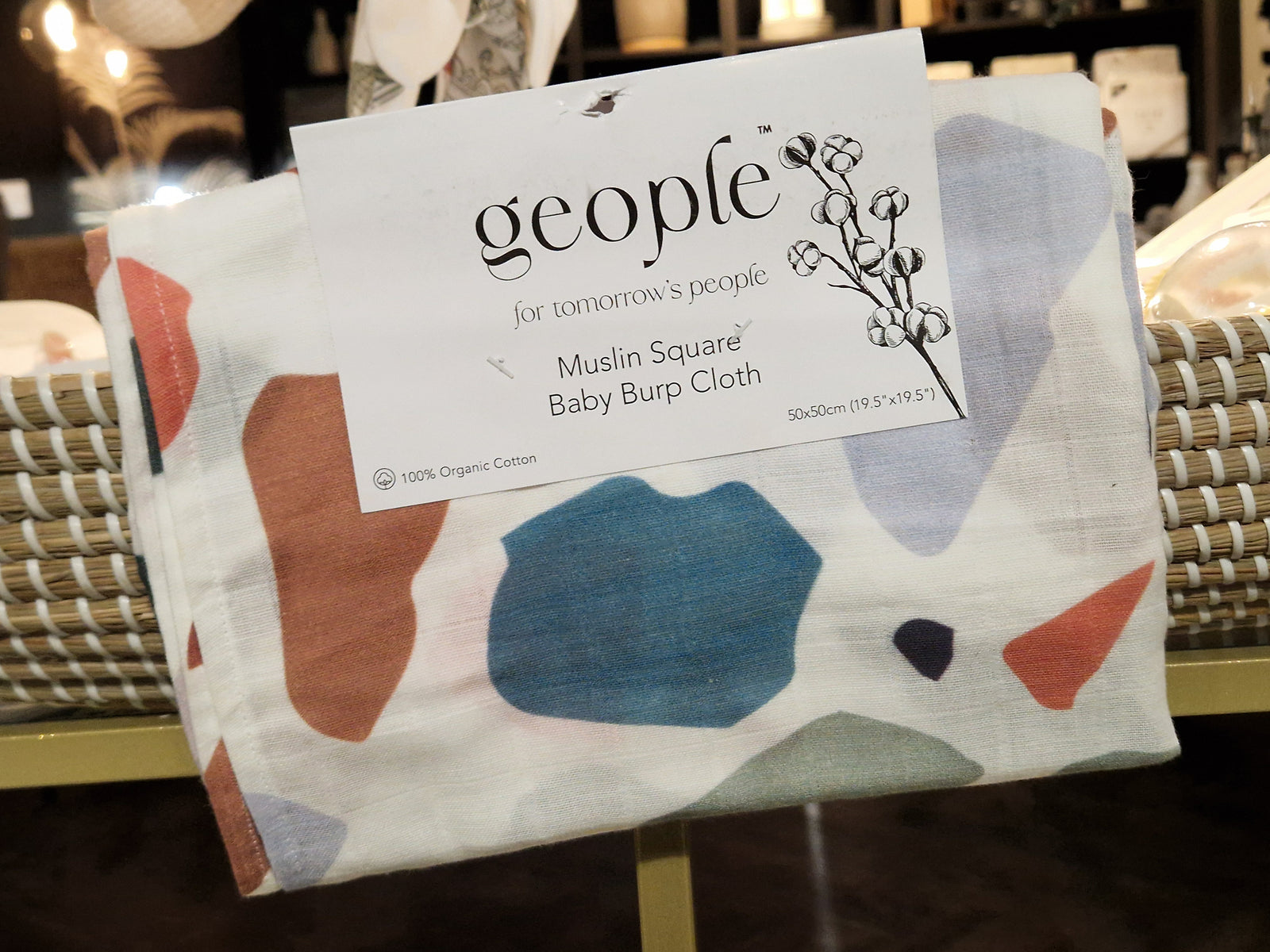 Muslin Burp Cloth Set of 3 Terrazzo