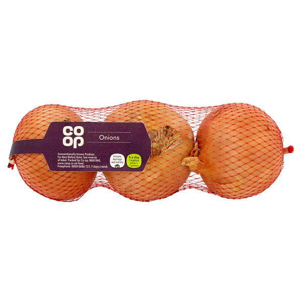 Co-op Fresh White Onions 3pk