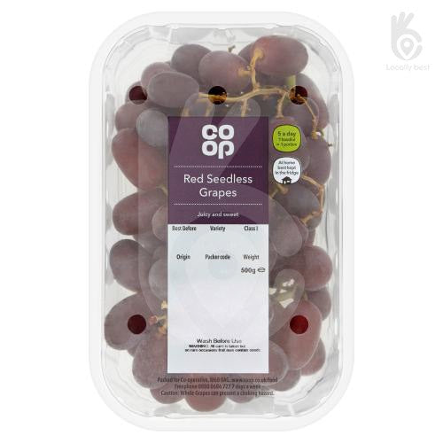 Co-op Fresh Red Seedless Grapes 450g