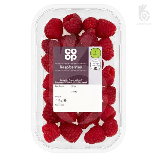 Co-op Fresh Raspberry Punnet 125g