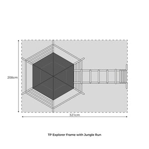 Explorer Frame Blue W/Platform & Den