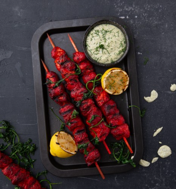 Love Joes Fresh Chicken Breast Large Skewers Tandoori 10pk