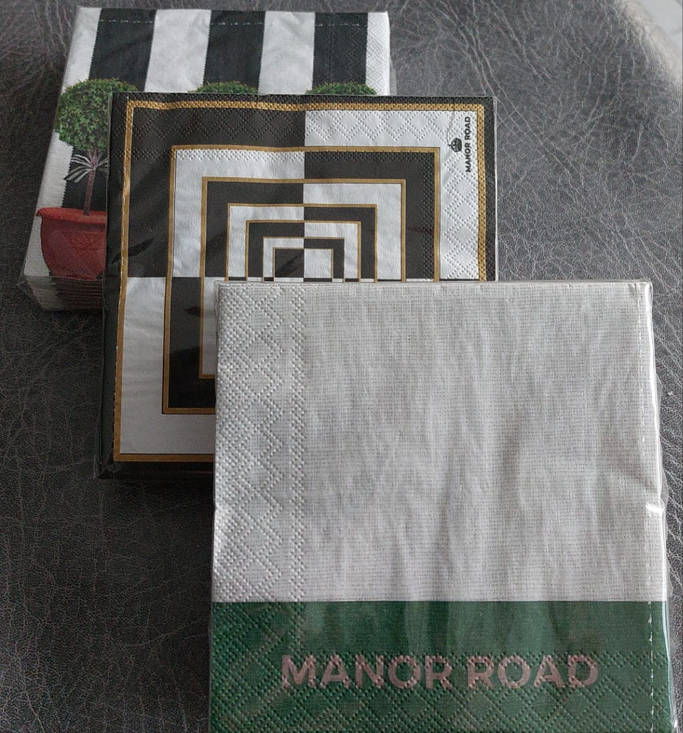 (Gift) Manor Road Cocktail Napkins - 20pk