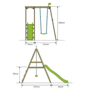 Forest Single Swing & Slide Set