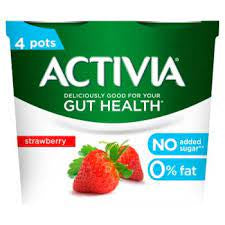 Danone Activia 0% Strawberry 115g 4pk
