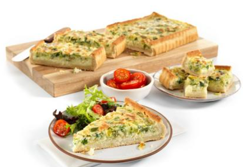 Bonne Bouche Fully Baked Leek and Emmental Quiche Slab 1kg