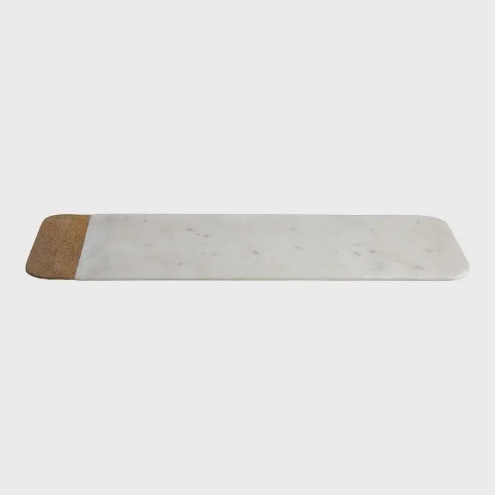 Large Marble and Mango Wood Tray