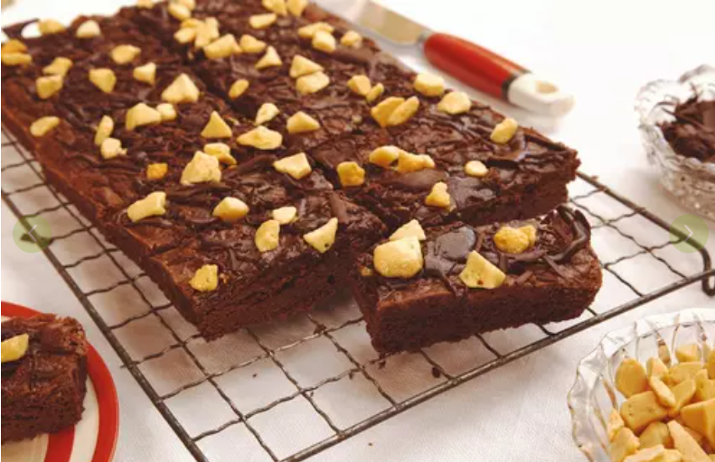 Bonne Bouche Vegan & Gluten Free Cinder Toffee Brownie Traybake