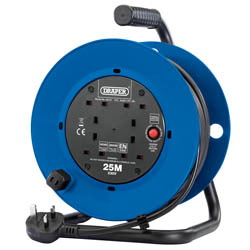 (D) 230V Four Socket Industrial Cable Reel (25m)