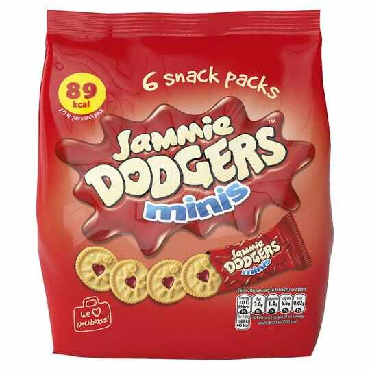 Jammie Dodgers Minis 6 Snack Packs 120g [338]