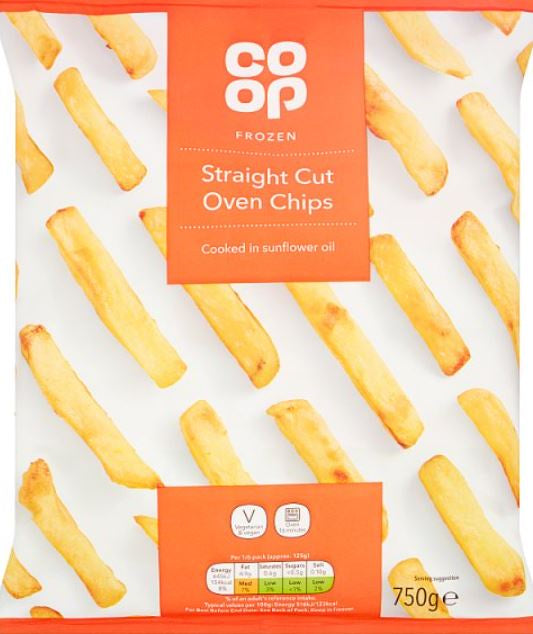 Co-op Frozen Straight Cut Oven Chips 750g