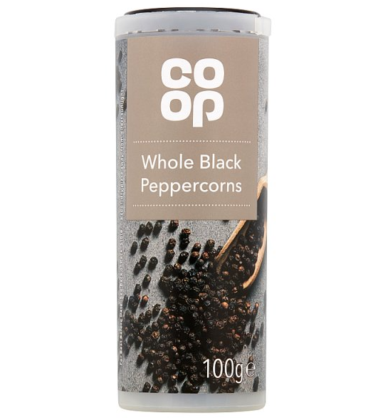 Co-op Whole Black Peppercorns 100g