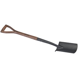 (D) Carbon Steel Border Spade with Ash Handle