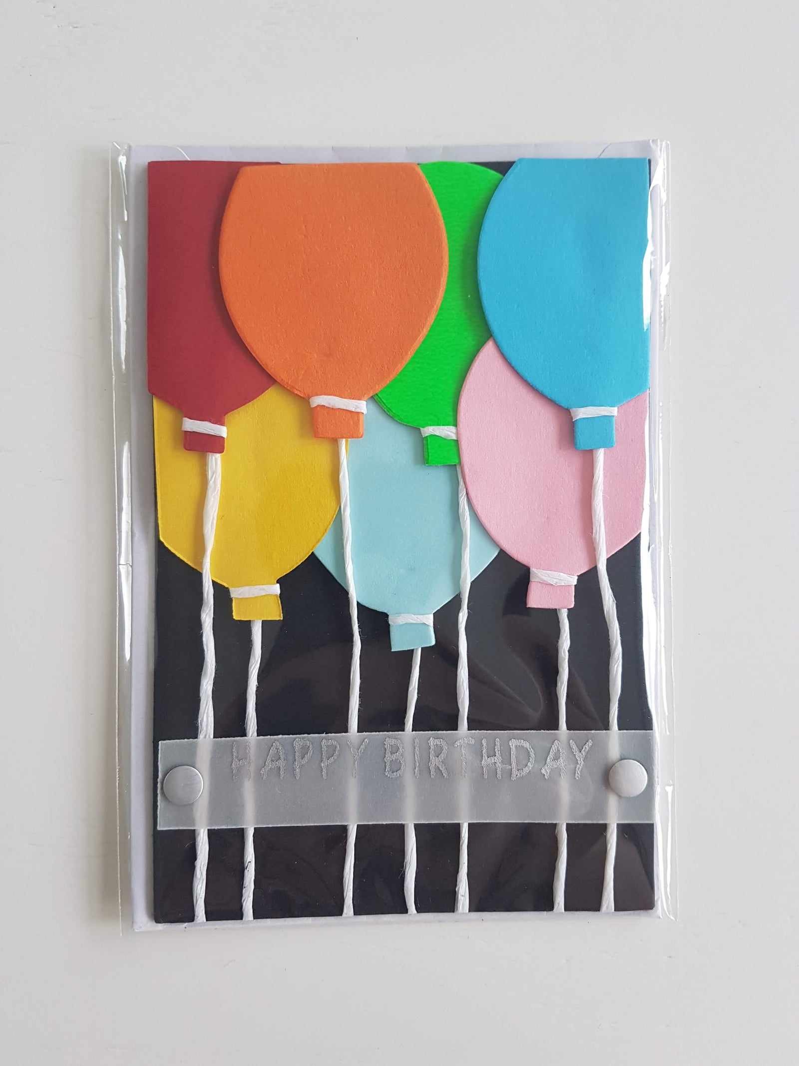 Happy Birthday Balloons Card Small