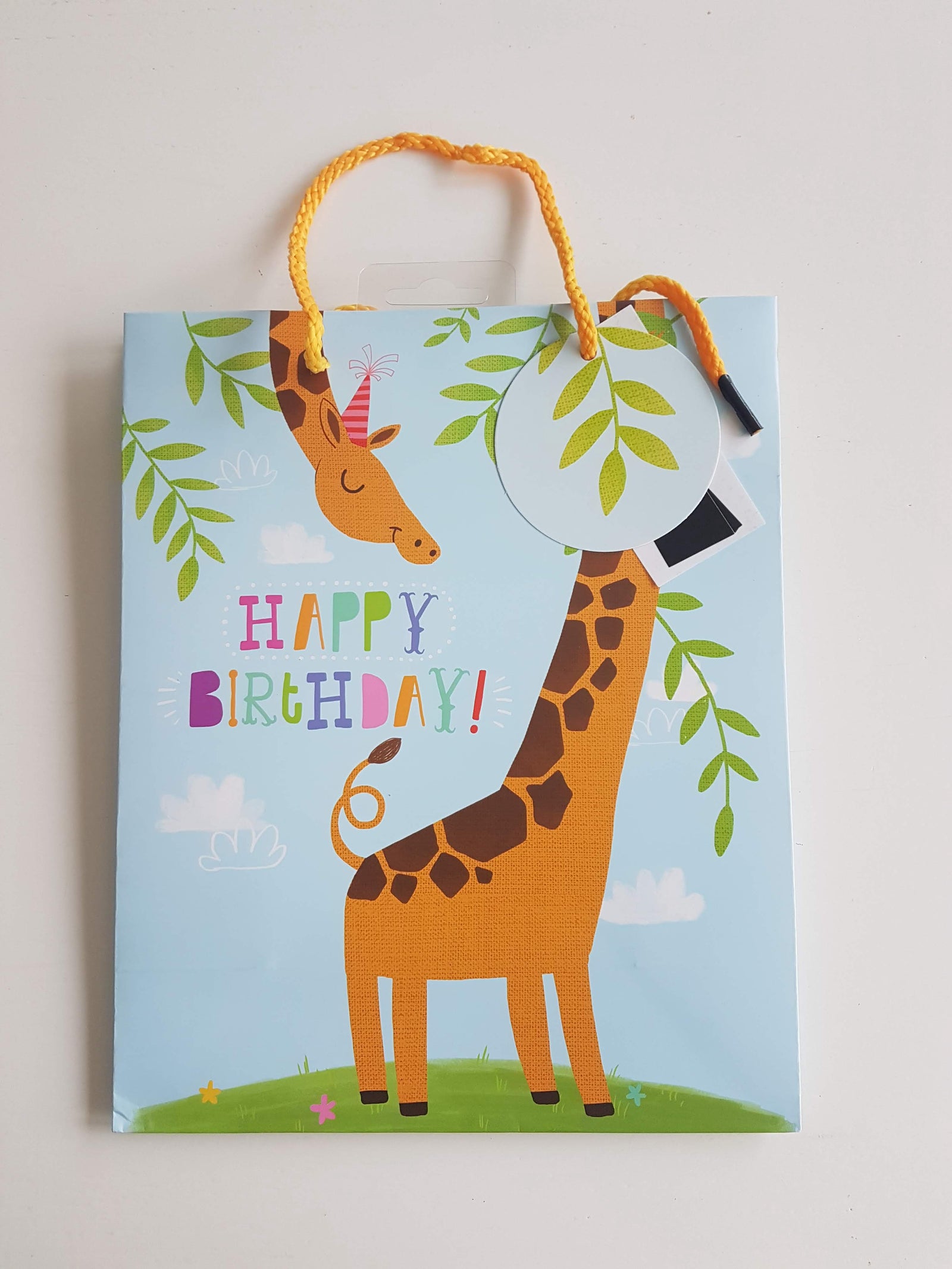 Happy Birthday Giraffe Gift Bag Medium