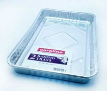 Caroline Foil Baking Tray 320x205x35mm 2pk [925]