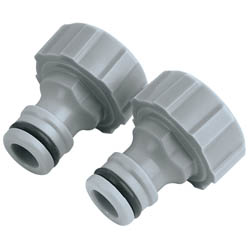 (D) Twin Pack of Outdoor Tap Connectors (3/4")