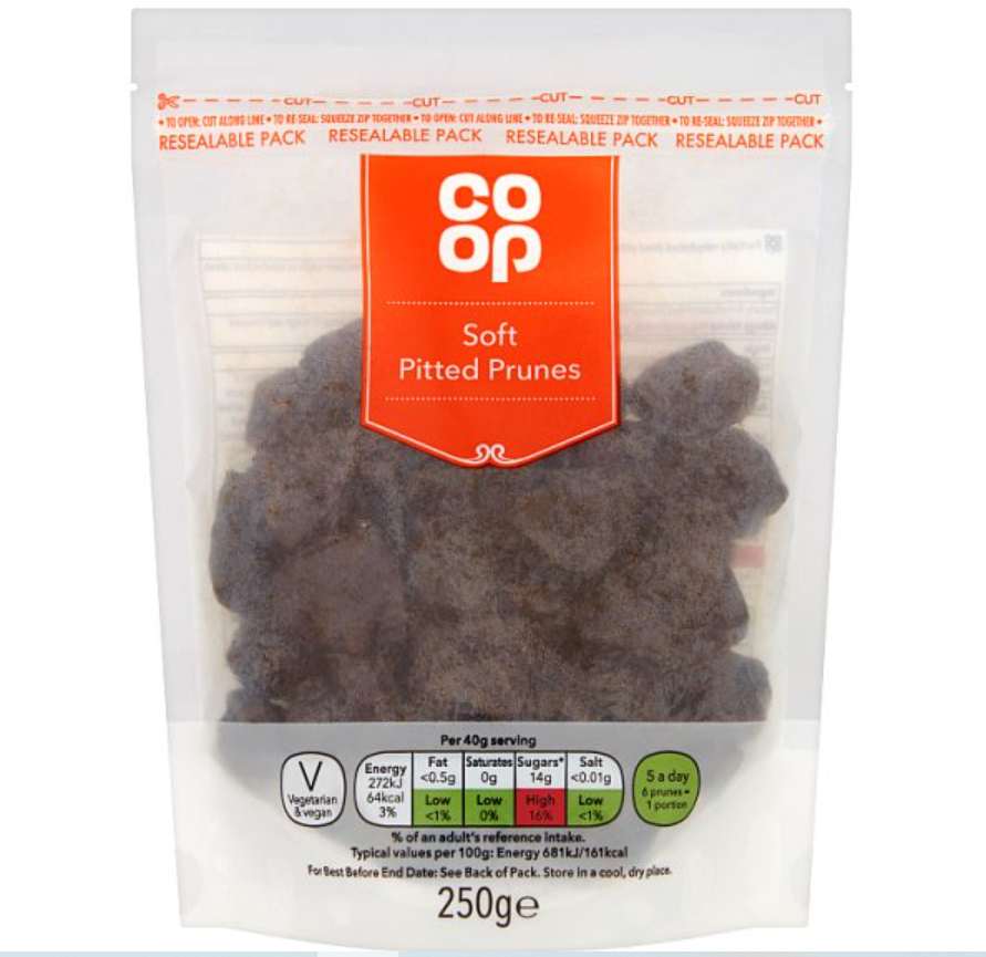 Co-op Ready To Eat Soft Pitted Prunes 250g