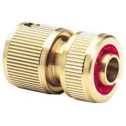 (D) Brass Hose Connector with Water Stop (1/2")