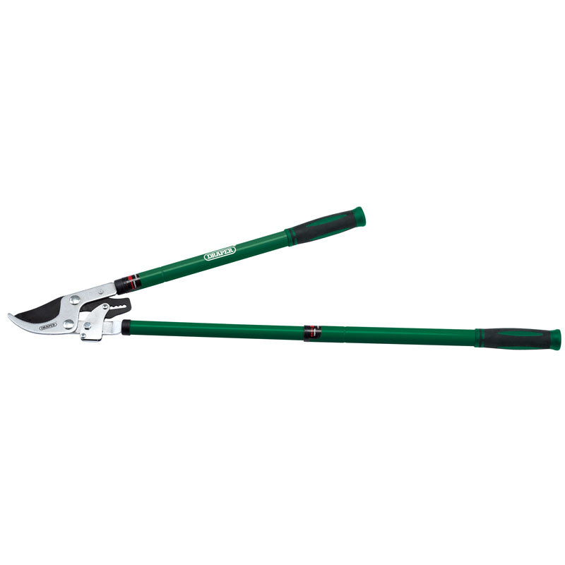 (D) Telescopic Ratchet Action Bypass Loppers with Steel Handles