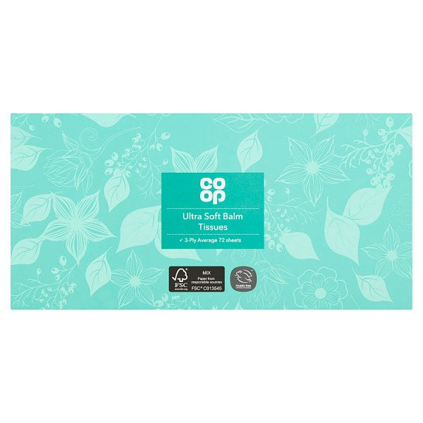 Co-op Ultra Soft Tissues 3ply 72pk