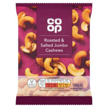 Co-op Roasted Salted Cashew Nuts 150g