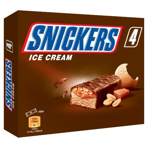Snickers Ice Cream Bars 4pk