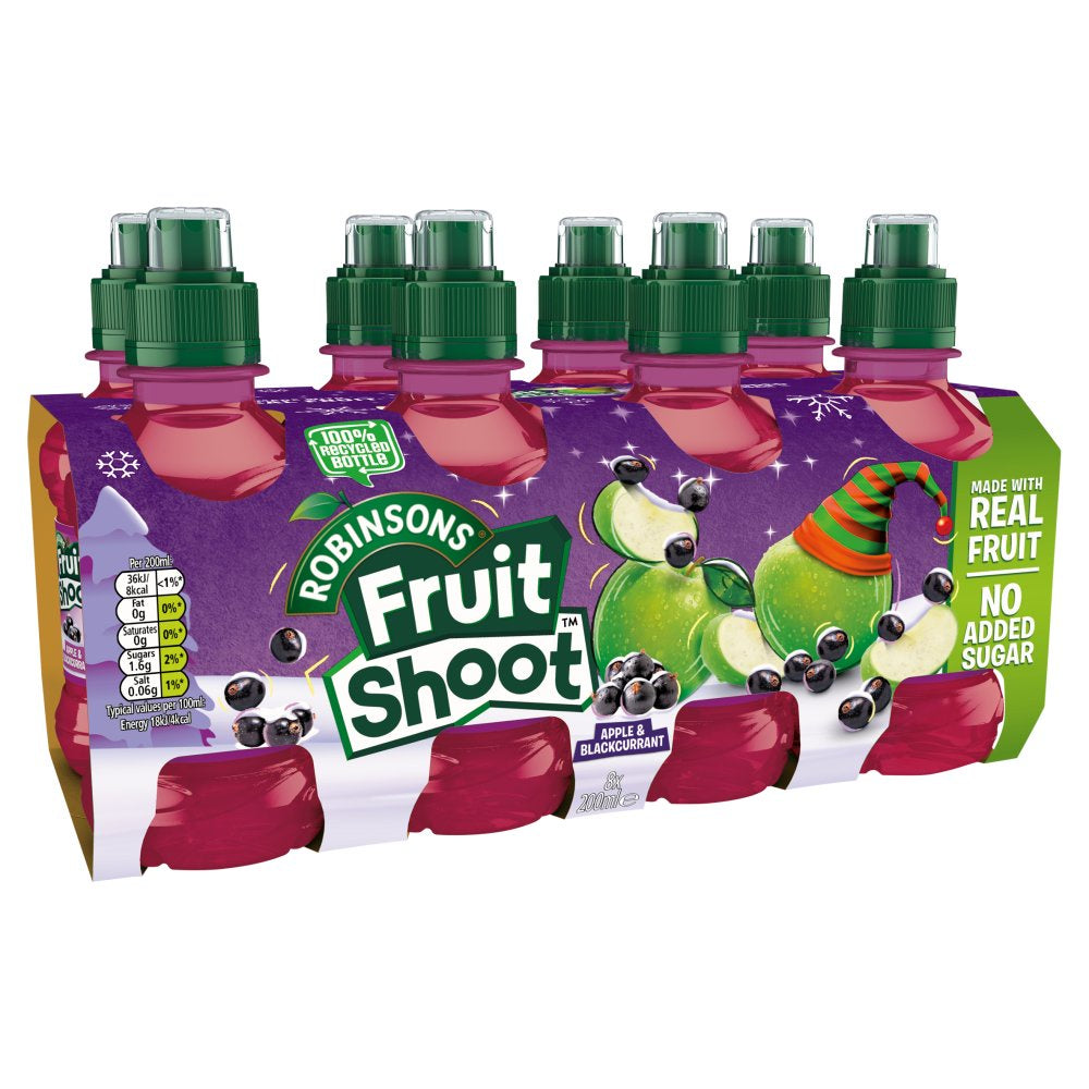 Robinsons No Added Sugar Fruit Shoot Apple & Blackcurrant 8 x 200ml