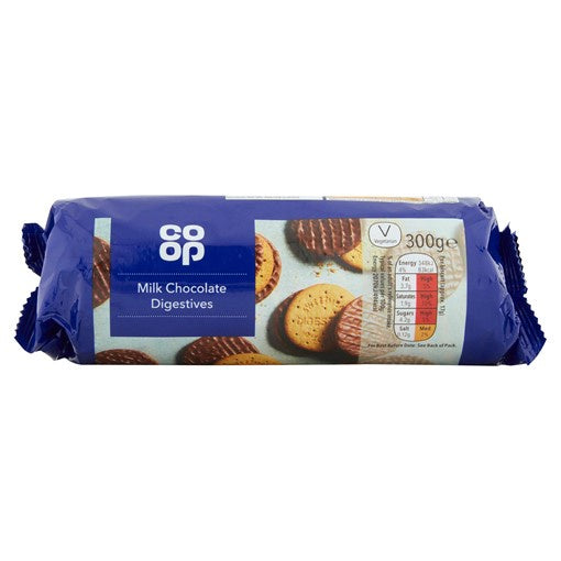Co-op Digestives Milk Chocolate 300g