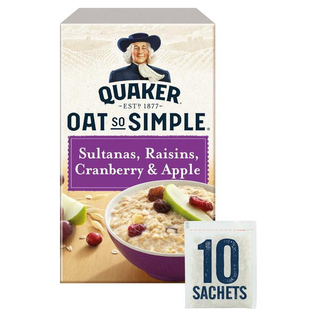 Quakers Oat So Simple Sultana Raisin Apple & Cranberry 385g