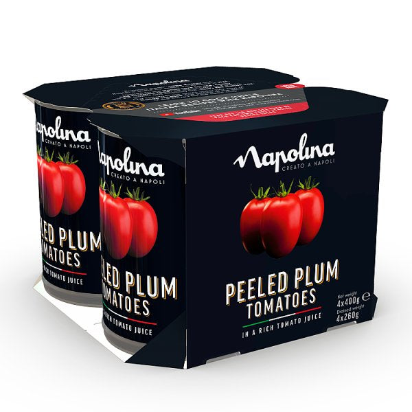 Napolina Peeled Plum Tomatoes 400g 4pk