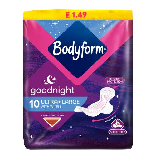 Bodyform Pads Ultra Good Night Wings 10pk