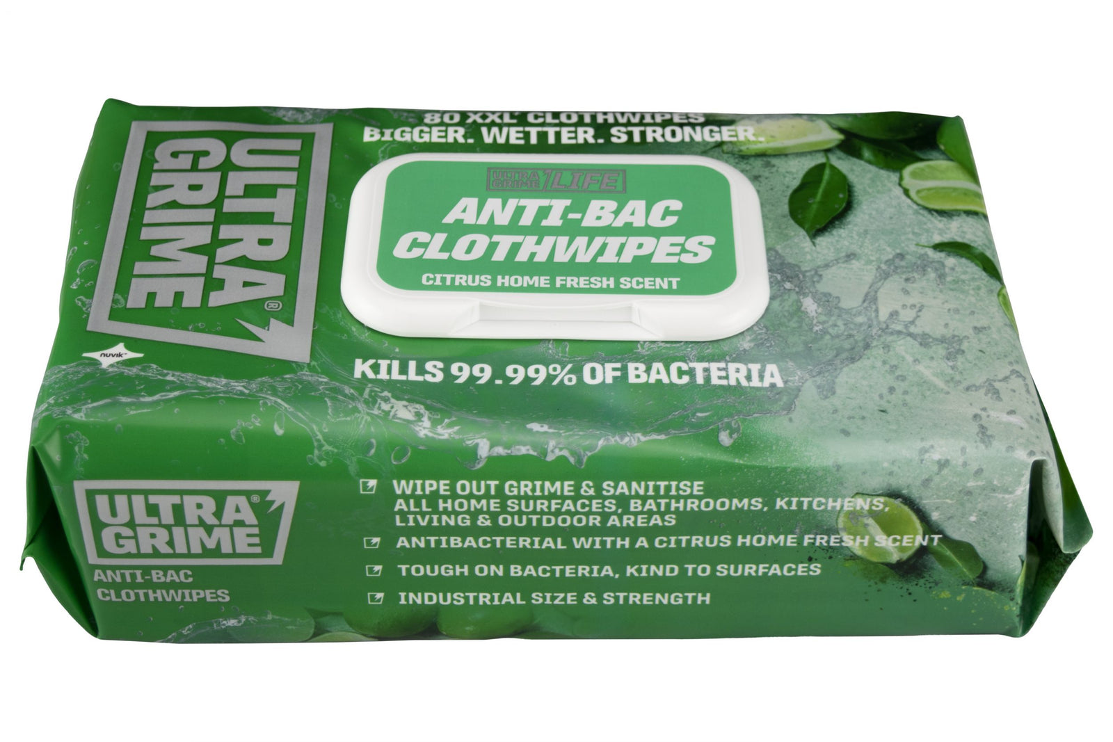 Ultragrime Life Anti-bac Wipes 80pk