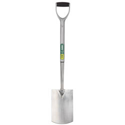 (D) Stainless Steel Soft Grip Garden Spade