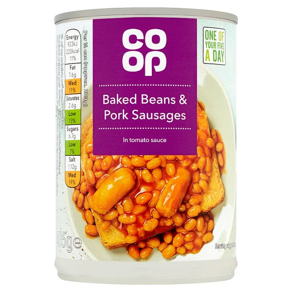 Co-op Baked Beans and Sausages in Tomato Sauce 400g