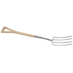 (D) Draper Heritage Stainless Steel Digging Fork with Ash Handle