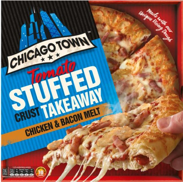 Chicago Town Frozen Stuffed Crust Pizza Chicken and Bacon 640g