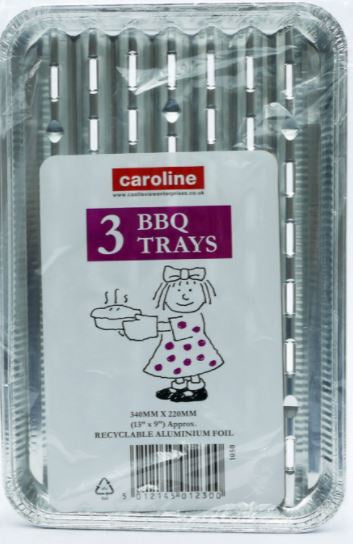 Caroline BBQ Trays 3pk