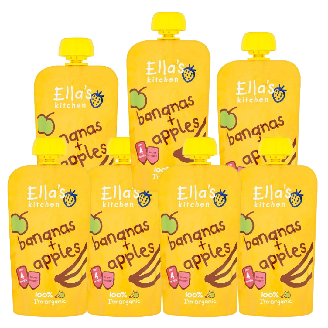 (IP) 42425 Ellas Kitchen Organic Apple and Banana 7m 120g Case of 7