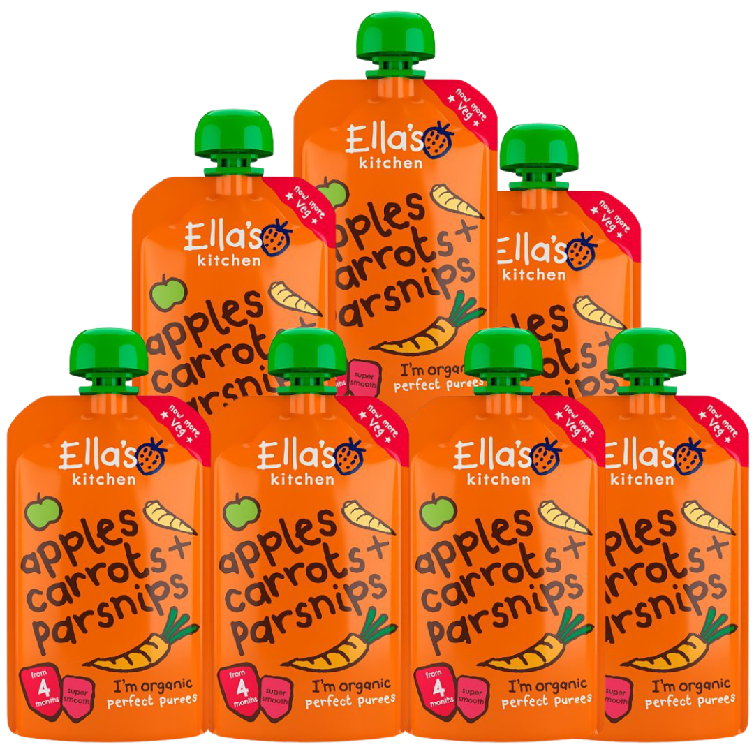 (IP) 42428 Ellas Kitchen Organic Carrot Apple and Parsnip 4m 120g Case of 7