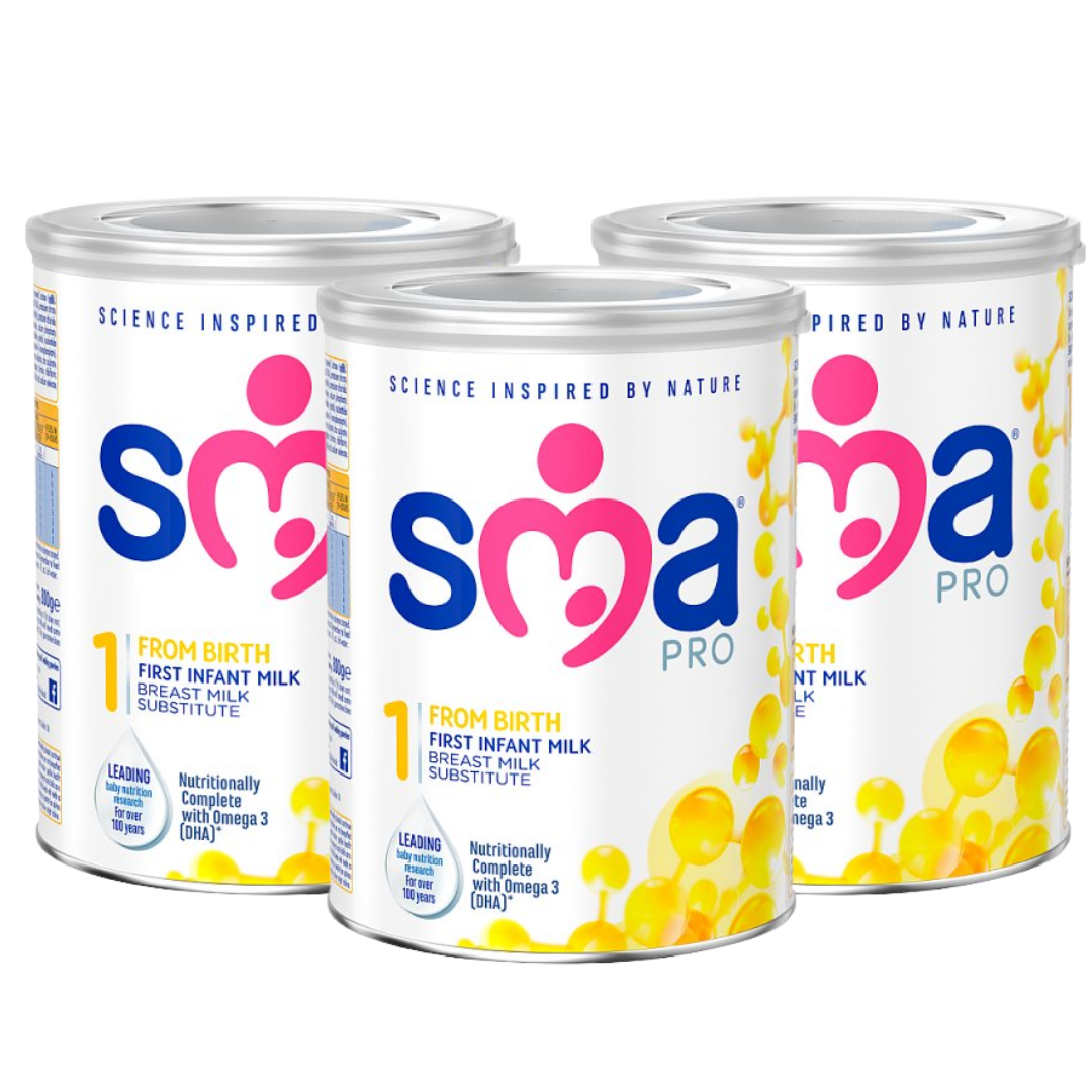 (IP) 96371 SMA First Infant Milk From Birth 800g Pack of 3 (Half Case)