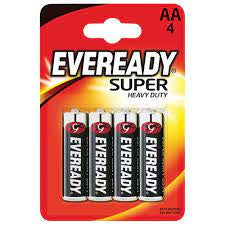 Eveready Batteries Super Heavy Duty AA 4pk