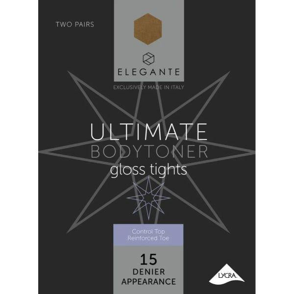 Elegante Ultimate Bodytoner Tights 2pk Bronze Glow Large