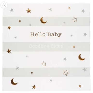 Design By Violet 150x150 Card Little Star 'Hello Baby,Goodbye Sleep'