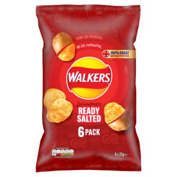 Walkers Ready Salted 6 x 25g