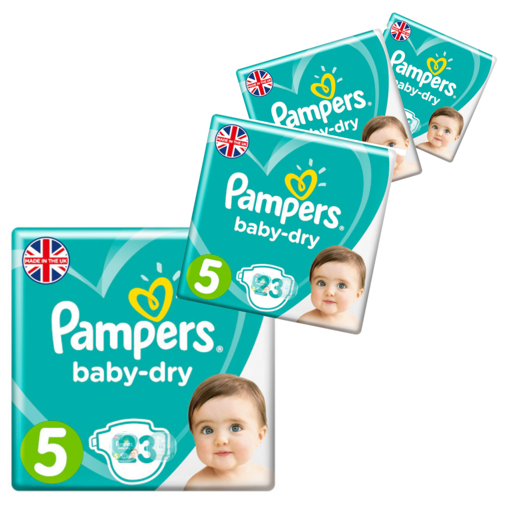 (IP) 43372 PAMPERS BABYDRY TAPED Size 5 CARRY PK 4x23PK