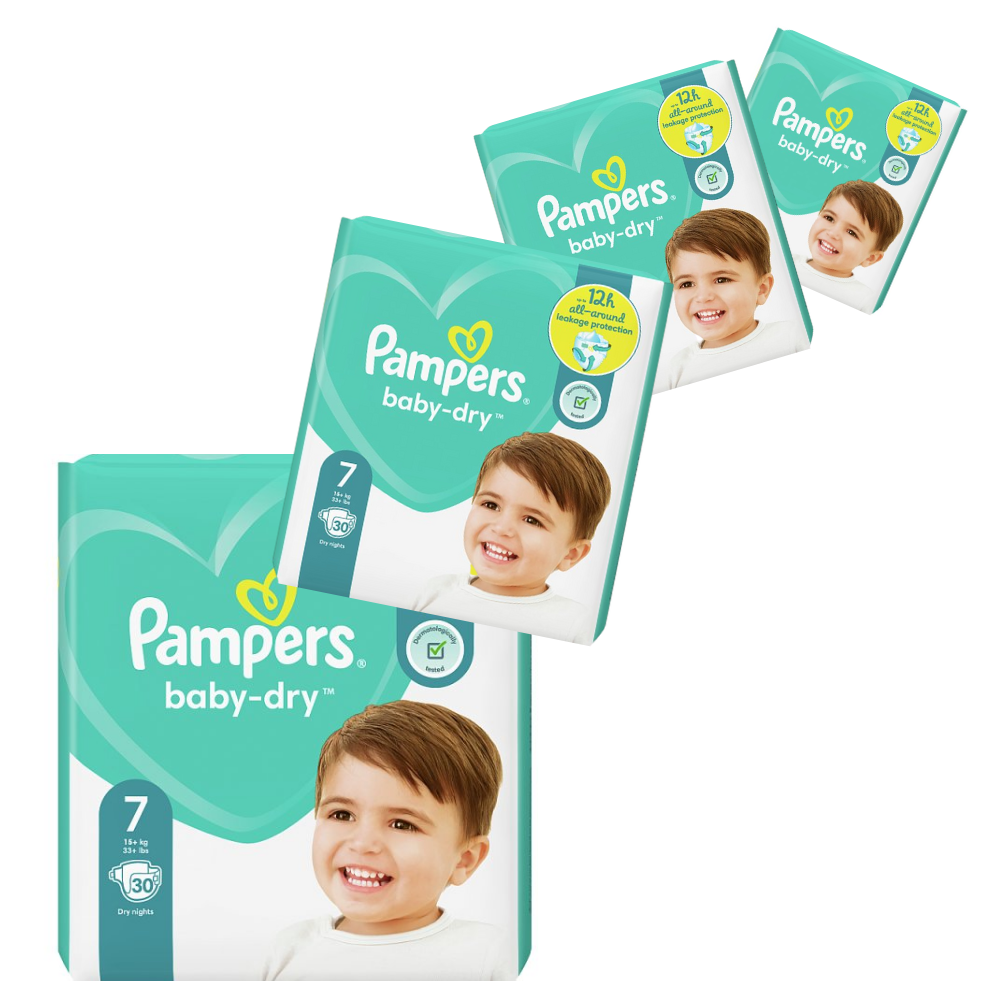 (IP) 45708 PAMPERS BABYDRY TAPED Size 7 CARRY PK 4x17PK