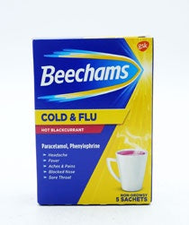 Beechams Cold & Flu Blackcurrant Sachets 5pk